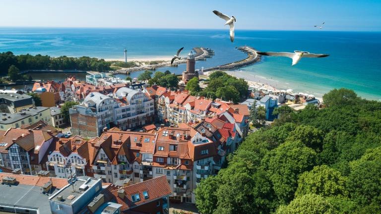 shutterstock_1497500963 Aerial view of Kolobrzeg - a beautiful city and spa on the Baltic Sea.jpg